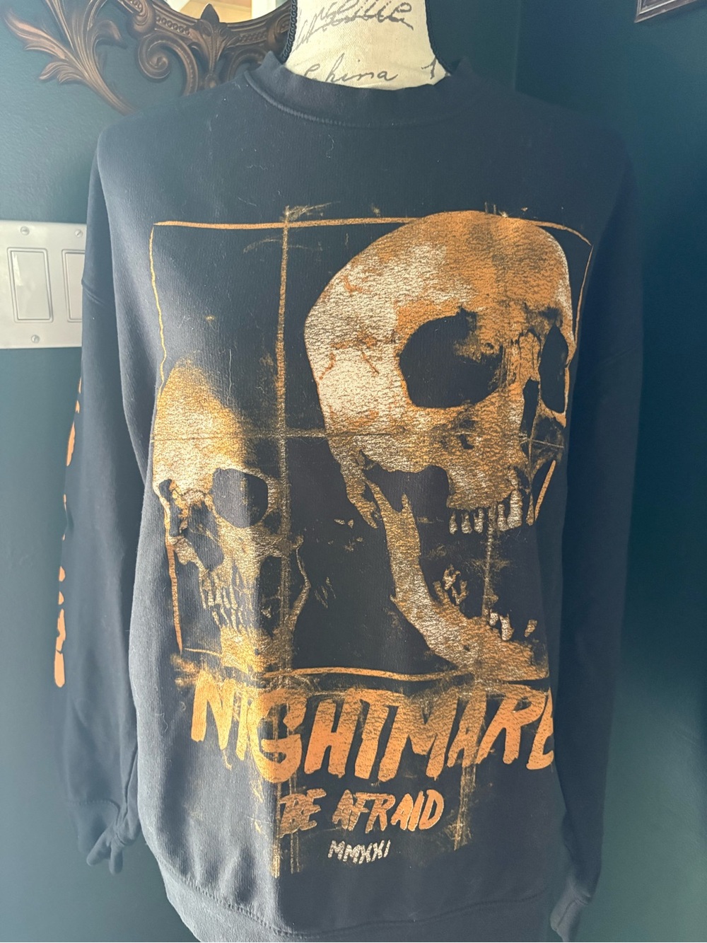 Boohoo Nightmare black sweatshirt